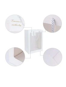 3 piezas Bolsa de regalo transparente - Blanco - Ver 3
