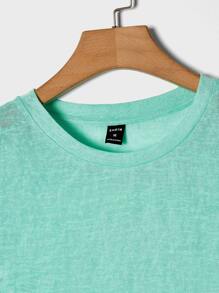 Manfinity Men Letter Patched Detail Tank Top - Mint Blue - View 3