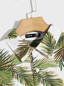Manfinity Men Tropical Print Shirt Without Tee - Multicolor - View 3