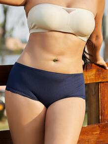 FINETOO Bragas liso simple - Azul Marino - Ver 2