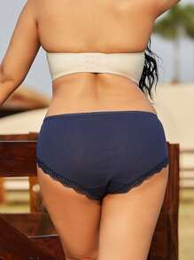 FINETOO Bragas liso simple - Azul Marino - Ver 4