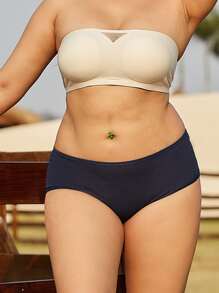 FINETOO Bragas liso simple - Azul Marino - Ver 5