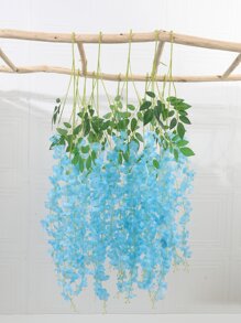 12根塑料人造花藤現代人造花藤適合家庭派對 - 藍色 - 查看 1