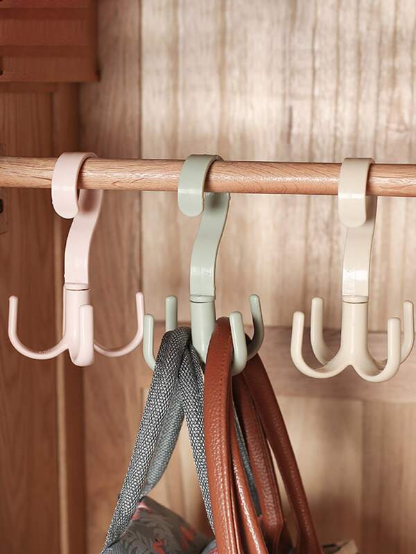 3pcs Multifunction Random Color Plastic Bag Hanger,Simple Solid Durable