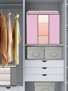 4pcs Solid Quilt Storage Bag - Pink - View 2