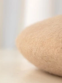 Minimalist Solid Beret - Camel - View 3