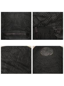 Tóc giả tổng hợp siêu dài thẳng có tóc mái - màu đen - Xem 6