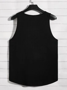 GENTILAND Tops Nam Đồ họa Lá thư Giải trí - màu đen - Xem 2