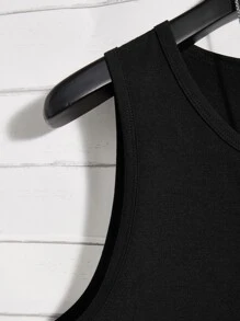 GENTILAND Tops Nam Đồ họa Lá thư Giải trí - màu đen - Xem 4