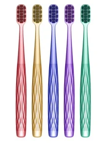 5pcs Plain Toothbrush - Multicolor - View 1