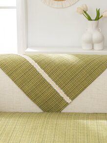 1入組簇絨裝飾沙發綠色沙發套適用於客廳 - 綠色 - 查看 4