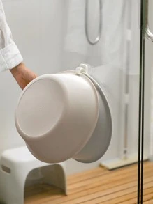 1pc Solid Punch-free Bathroom Hook - White - View 3