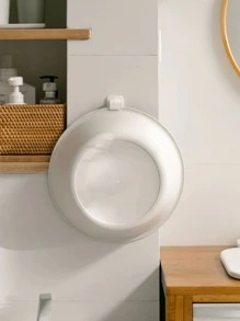 1pc Solid Punch-free Bathroom Hook - White - View 4