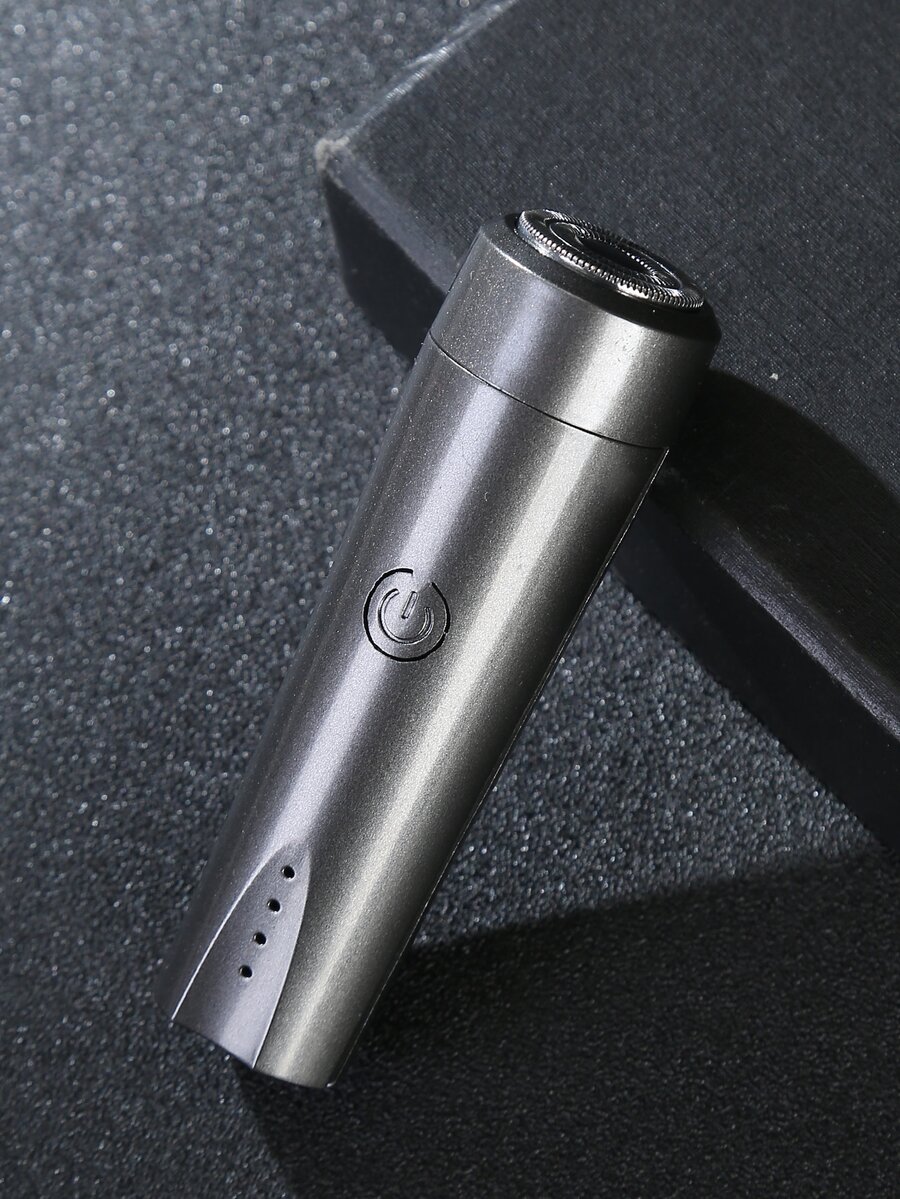 Hombres 1 pieza Afeitadora de barba portátil eléctrico - Gris Oscuro - Ver 1