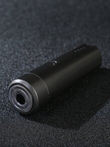 Hombres 1 pieza Afeitadora de barba portátil eléctrico - Gris Oscuro - Ver 2