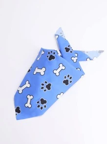 Supet 1 peça Bandana para animal de estimação pata & osso padrão