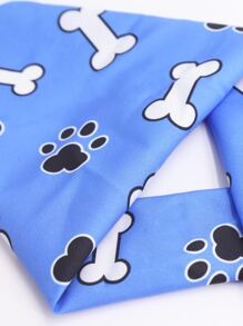 Supet 1 peça Bandana para animal de estimação pata & osso padrão