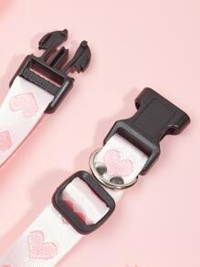 A Nylon Sweet Heart Patterned Pink Pet Cat And Dog Collar Suitable For Small And Medium-Sized Cat And Dog Accessories To Wear At Home And Outdoors - Multicolor - View 7