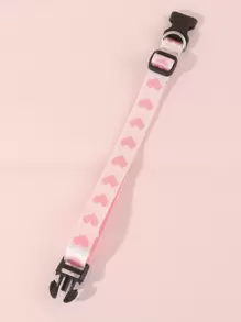 A Nylon Sweet Heart Patterned Pink Pet Cat And Dog Collar Suitable For Small And Medium-Sized Cat And Dog Accessories To Wear At Home And Outdoors - Multicolor - View 8