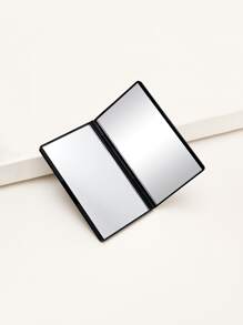 CUT it 1pc 4 X 2.5 Inch Small Makeup Folding Mirror Travel Mirror Portable Folding Mirror Rectangle Compact Mirror Stand Up Mirror Compact Mirror Portable Vanity Mirror For Women Girls (Black), Vanity Mirror, Living Room Home Bedroom Bathroom House Decor, Travel Stuff, Wedding, Party, Birthday, Gifts For Men Mom Dad Best Friends Teacher, New Years, Accessories, Funny Gift - Black - View 1