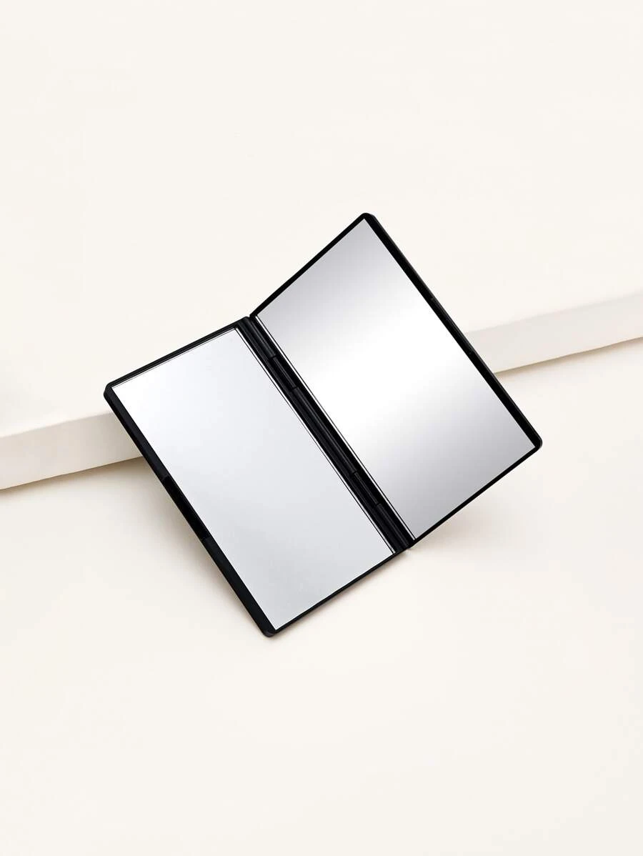 CUT it 1pc 4 X 2.5 Inch Small Makeup Folding Mirror Travel Mirror Portable Folding Mirror Rectangle Compact Mirror Stand Up Mirror Compact Mirror Portable Vanity Mirror For Women Girls (Black), Vanity Mirror, Living Room Home Bedroom Bathroom House Decor, Travel Stuff, Wedding, Party, Birthday, Gifts For Men Mom Dad Best Friends Teacher, New Years, Accessories, Funny Gift - Black - View 1