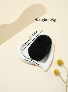1 Skein Plain Embroidered Yarn - Black - View 2