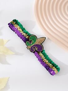 Dây buộc tóc trang trí trang trí sequin - Nhiều màu - Xem 1