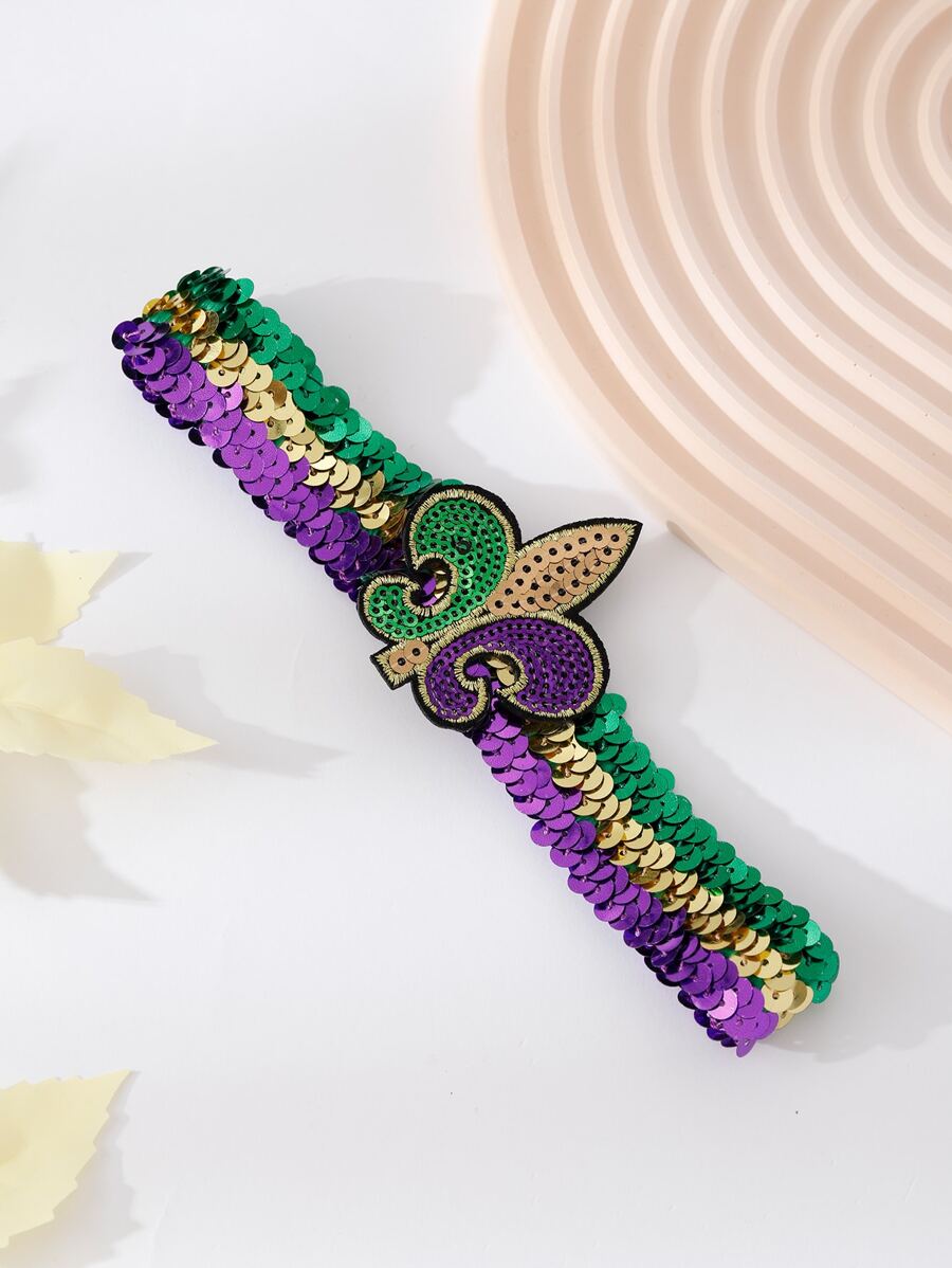 Dây buộc tóc trang trí trang trí sequin - Nhiều màu - Xem 1