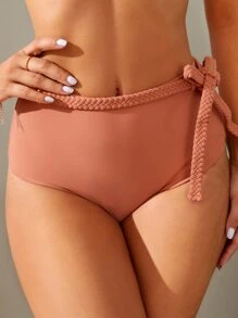 側打結泳褲 - 珊瑚橙 - 查看 1