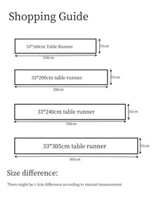 1 件多色水洗皱桌旗，适合日常装饰和节日 - 白色 - 查看 3