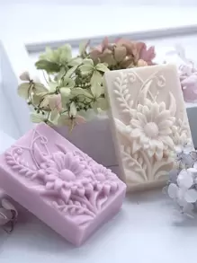 1 件花朵细节香皂硅胶模具