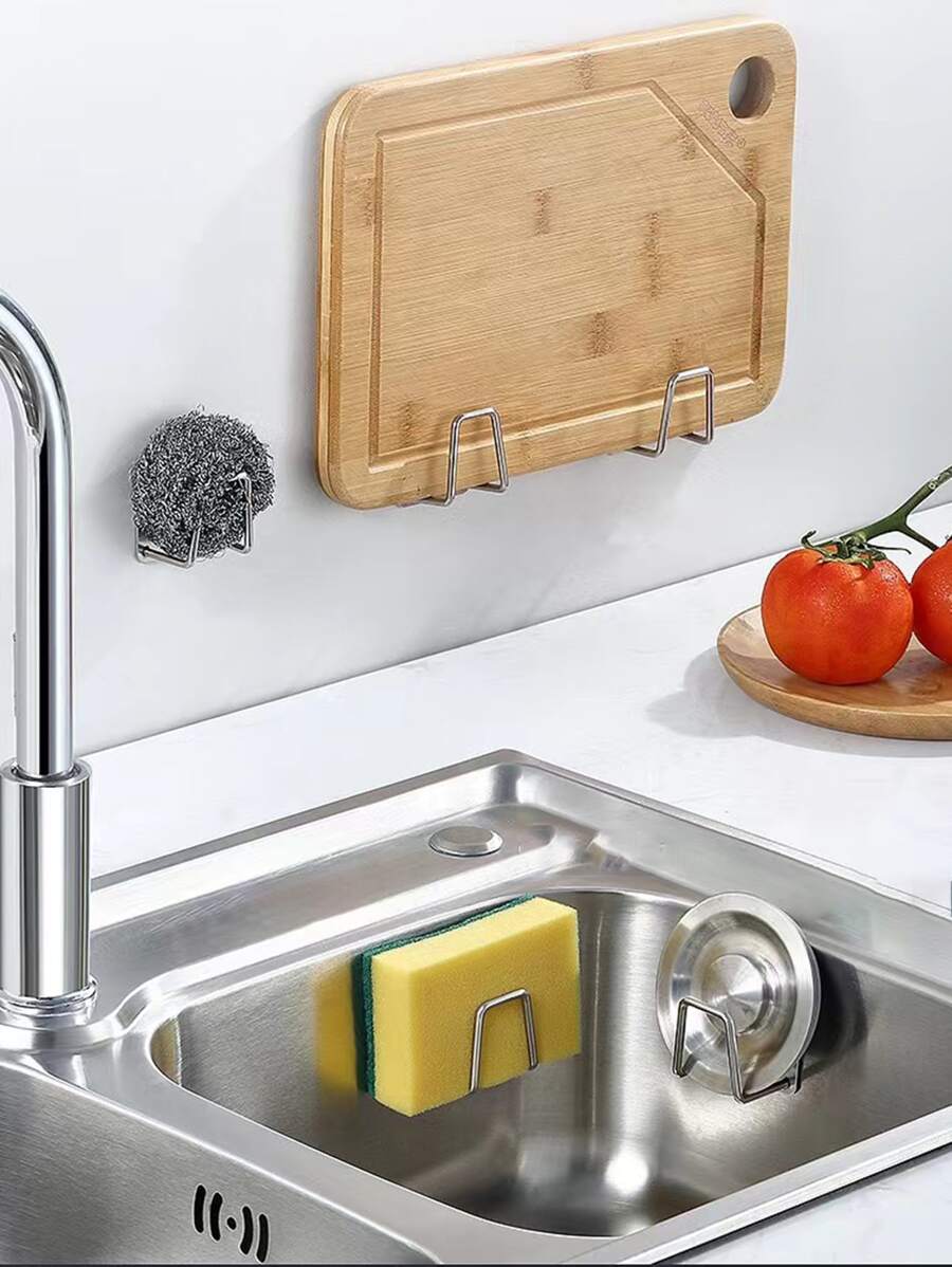 1入組不銹鋼多功能水槽瀝水架 - 銀色 - 查看 1