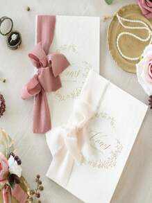2pcs 4CM*2M Handmade Frayed Edged Wrinkle Chiffon Silk Ribbon For Wedding Invitation Wrapping Decor Sheer Fringe Craft Bridal Bouquet - Multicolor - View 4