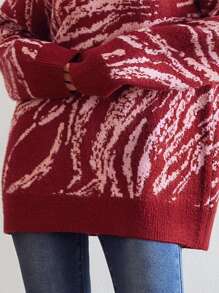 MOTF PREMIUM WOOL-MIX OVERSIZED PRINTED JUMPER - Multicolor - View 3