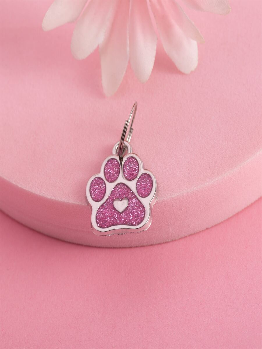 1 pieza Identificador para mascotas con diseño de pata - Multicolor - Ver 1