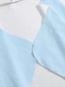 Toddler Girls Solid Hooded Kimono - Baby Blue - View 5