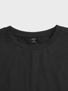 Manfinity VCAY Men Casual Cartoon & Letter Graphic Tee - Black - View 3