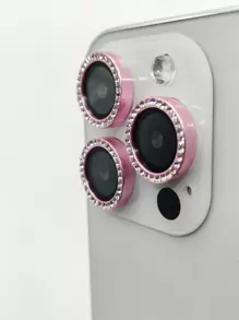 3顆蘋果形鑽石鑲嵌鷹眼石 - 粉色 - 查看 5