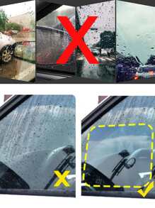 2 piezas Película impermeable de coche ventana impermeable - transparente - Ver 5