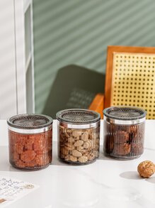 1 pieza transparente alimento almacenamiento frasco - Gris Claro - Ver 6