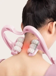Minimalist Neck Massage Roller - Pink - View 1