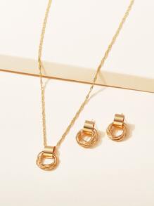 Bộ trang sức trang trí hình tròn 3 cái/bộ - Vàng - Xem 1