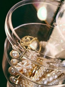 1 pieza Caja de almacenamiento de joya transparente - transparente - Ver 4