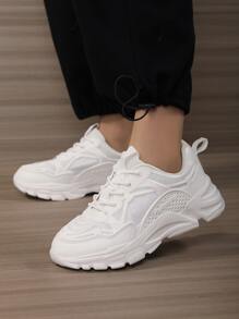 極簡風格前綁帶老爹鞋