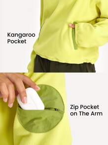 GLOWMODE All Kinds Of Cozy Half-Zip Pullover - Lime Green - View 4