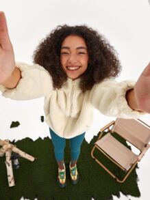 GLOWMODE Cozy to the Core Zip-Up Hoodie - Beige - View 7