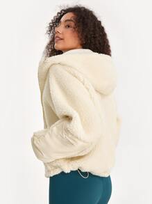 GLOWMODE Cozy to the Core Zip-Up Hoodie - Beige - View 8