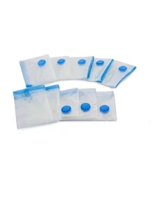 1 pieza Bolsa de almacenamiento al vacío de PE, bolsa de almacenamiento con compresión al vacío transparente moderna para decoraciones del hogar, decoración otoñal, decoración del festival, decoración de habitaciones, decoración del hogar, decoración de otoño, decoración de dormitorio - transparente - Ver 4