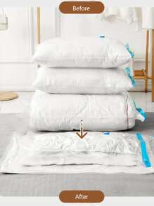 1 pieza Bolsa de almacenamiento al vacío de PE, bolsa de almacenamiento con compresión al vacío transparente moderna para decoraciones del hogar, decoración otoñal, decoración del festival, decoración de habitaciones, decoración del hogar, decoración de otoño, decoración de dormitorio - transparente - Ver 2