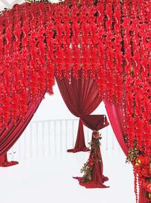 1/3/5/10支装人造绣球花/樱花藤蔓花环，装饰花藤，适用于情人节礼物、家居装饰、餐桌、卧室、婚礼场地、户外花园、新年等场合。 - 彩色 - 查看 5